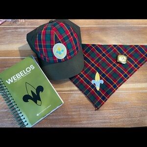 Plaid Webelos Cap and Neckerchief Set w/Handbook